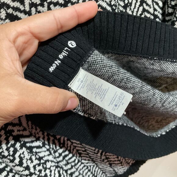 Lululemon Herringbone Divinity Poncho Shawl Sweater Tencel Cashmere Blend O/S - Picture 3 of 7